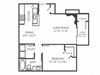 1 bedroom floor plan